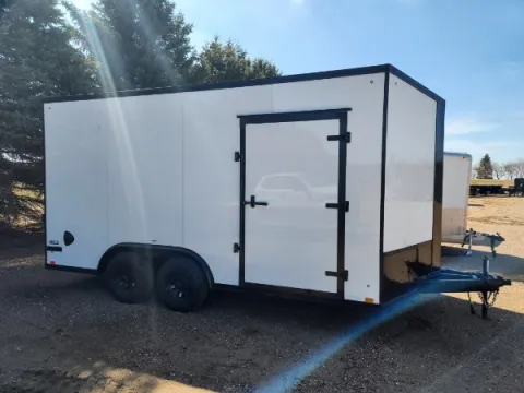 8.5 x 16 White Discovery Cargo Trailer